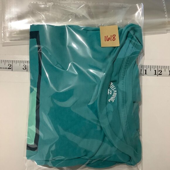 Billabong Team Wave Tee T-Shirt Men Large Aqua Blue 100% Cotton Surfer Beach - Picture 9 of 9